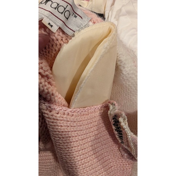 Maurada Vintage Designer Beaded Sequin Embellished Mock Neck Sweater M - Picture 10 of 11